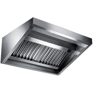 Aluminox Sas Cappa di Aspirazione a Parete Snack Senza Motore Inox 304 - Cm 90 x 360 x 45 h - Image