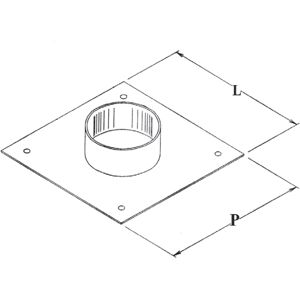 Aluminox Sas Flangia di Attacco da Quadro a Tondo per Cappe Image