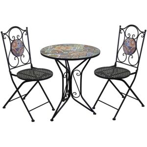 Vacchetti Set 1 Tavolo + 2 Sedie Mosaico Galatone 646201 Emu Image