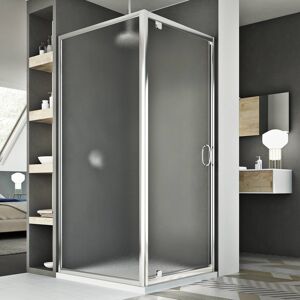 Box Doccia 70x70 cm apertura lato 70 CM - H185 vetro stampato mod Brief 1 Anta Image