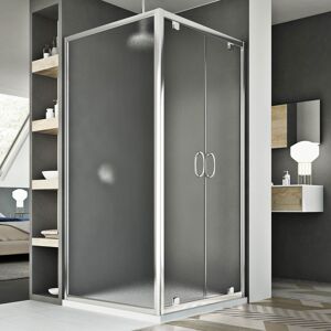 Box Doccia 75x110 cm apertura lato 110 - H185 vetro stampato mod Brief 2 Ante Image