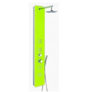 Colonna Doccia Multifunzione Metaform Mod. Crystal In Vetro Temperato E Pvc - Lime Image