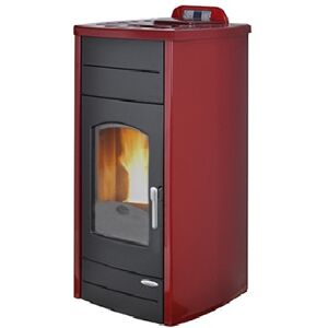 Termostufa A Pellet Laminox Idroventilata Modello Ester Lux 15 Kw Colore Rossa Image