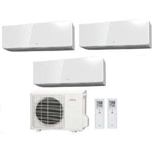 Climatizzatore Condizionatore Fujitsu Trial Split Parete Inverter Serie Km 7000+7000+12000 Btu R-32 Con Aoyg24kbta3 7+7+12 Image