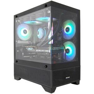eXtremeBit PC Computer Gaming Assemblato Intel i7-12700F Ram 32GB SSD 1TB RTX 5060 8GB GDDR7 Nero A-RGB Dissipazione a Liquido Image