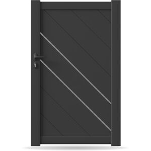 finestre.com Cancelletto, alluminio, modello Messina, Antracite, 1000 x 1200 mm, configura individualmente Image