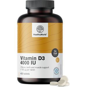 HealthyWorld® Vitamina D3 4000 U.I., 400 compresse Image