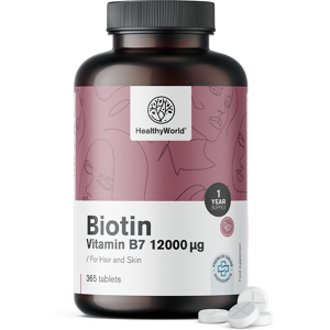 HealthyWorld® Biotina 12000 µg, 365 compresse Image