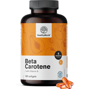 HealthyWorld® Beta-carotene 25.000 U.I., 180 capsule molli Image