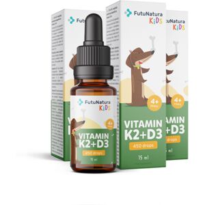 FutuNatura KIDS 3x Vitamine K2+D3 in gocce – per bambini, totale 45 ml Image