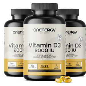 OnEnergy 3x Vitamina D3 2000 U.I., totale 1095 capsule molli Image