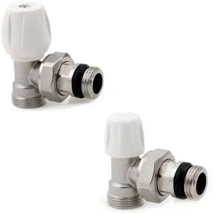 Kit Valvola E Detentore A Squadra Icma 1/2" X 1/2" Per Termoarredo Image