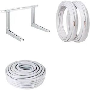 Kit Installazione Climatizzatore Condizionatore 2 Metri Tubo Rame Staffa Tubo Scarico Condensa Image