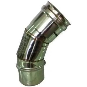 Curva A Gomito Acciaio Inox Stufa A Pellet D 80 In Aisi 304 L Image