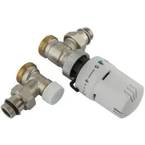 Kit Valvola Termostatizzabile Con Detentore E Testa Termostatica Da 3/8 A Squadro Ercos Skvat7 Image
