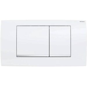 Geberit Placca Doppio Comando Bianco Twinline30 Per Cassetta Di Scarico Wc 115899kj1 Image