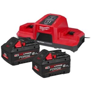Milwaukee M18 Forgenrg-802dbsc Kit Energy Forge 2pz M18 Fb8 18v 8ah + Caricabatterie Doppio M18 Dbsc 4933498616 Image