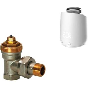 Siemens Kit Testa Termostatica Wireless Più Valvola Ad Angolo Per Radiatore 3/8 Image