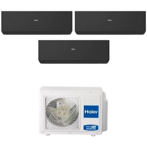 HAIER Climatizzatore Trial Split Expert Black Wifi 9000+9000+12000 Btu Inverter R32 A++ 5u105s2ss5fa Image