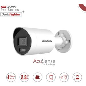 HIKVISION DS-2CD2046G2H-IU.Pro Series Bullet IP Acusense DarkFighter 4Mpx Audio WDR120db lente 2,8mm Image