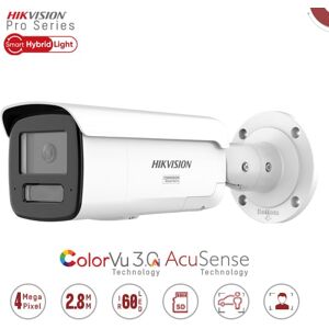 HIKVISION DS-2CD2T47G3-LIS2UY/SL. ProSeries ColorVu 3.0 4Mpx audio/alarme WDR130db 2,8mm Ir/Led 60m Image