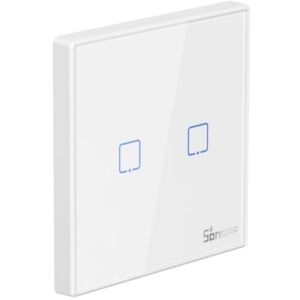 ITEAD SONOFF T2EU2C-RF. Interruttore a parete 2 comandi senza fili 433 Mhz Image