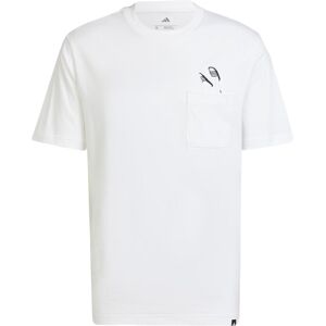 Adidas T-shirt Lounge Slides Graphic Pocket Bianco L Image