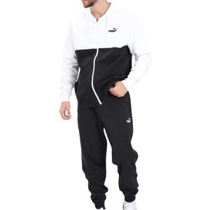 Puma Tuta Felpa Cappuccio Pantaloni Nero Bianco L Image