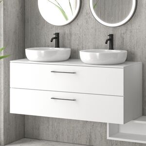 kamalu Mobile bagno 120cm con 2 cassetti e piano per lavabo appoggio EL-120P Image