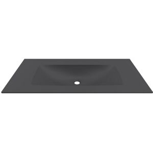 kamalu Lavabo da incasso per mobili 100.5 cm in keratek nero opaco   KK-1000NEL Image