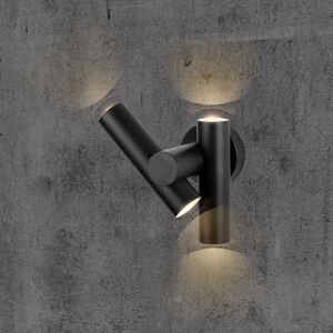 V-Tac Vt-1186 Lampada Led Da Parete Bidirezionale 2x3w Regolabile 4000k Corpo Nero Ip44 - 23049 Image