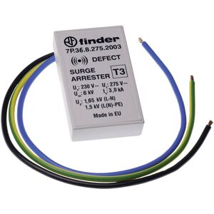Finder 7p3682752003 Scaricatore Di Sovratensione Da Incasso Spd Classe 3 Monofase 275vac 6kv 3ka Image