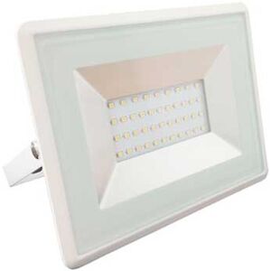 V-Tac Vt-4031w-N Faro Led 30w Smd Bianco Naturale 4000k 2510lm 100° Slim Alluminio Bianco Ip65 - Sku 215956 Image