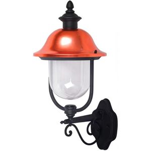 V-Tac Vt-853 Portalampada Wall Light Lanterna Da Giardino Facing-Up Alluminio Nero E Calotta In Rame E27 Ip44 - Sku 7532 Image