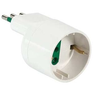 Fanton Adattatore Salvaspazio Spina Italiana 2p+t 10a Presa Italo/tedesca 2p+t 16a Colore Bianco  82125 Image