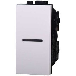 Ettroit Pulsante Assiale Unipolare 1p 10a Compatibile Bticino Livinglight Colore Bianco Image