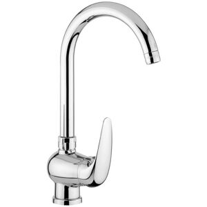 PAFFONI Miscelatore monocomando per lavello con canna orientabile serie Duemila DU180CR Cromato Ottone Image