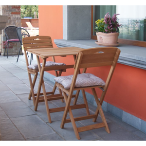 LOSA LEGNAMI Bistrot Cannes Tavolo e Sedie in legno LOSA esterni da vivere LO/CANNES Naturale Legno Image