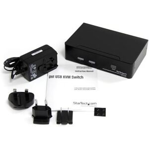 StarTech.com Switch KVM DVI USB 2 porte, con audio e hub USB 2.0 (SV231DVIUA) Image