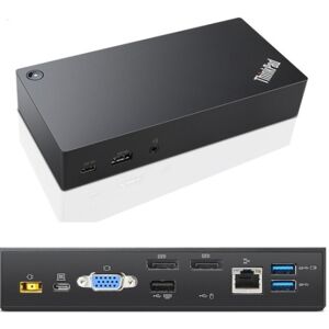 Lenovo 03X7194 replicatore di porte e docking station per notebook Cablato USB 3.2 Gen 1 (3.1 Gen 1) Type-C Nero Image