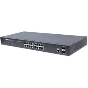 Intellinet 561198 switch di rete Gestito L2+ Gigabit Ethernet (10/100/1000) Supporto Power over Ethernet (PoE) 1U Nero Image