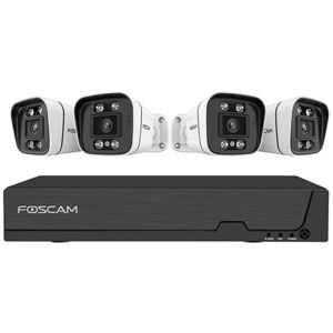 Foscam FNA 108 E B4 2T (schwarz/wei, FNA108E 8-Kanal NVR, 4x V8EP Kamera) (FNA 108 E B4 2T bk) Image