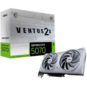 MSI GeForce RTX5070 VENTUS 2X OC White NVIDIA GeForce RTX 5070 12 GB GDDR7 (V532-004R) Image