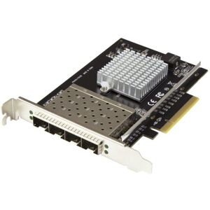 StarTech.com Scheda di Rete per Server SFP+ a Quattro Porte - PCI Express - Chip Intel XL710 (PEX10GSFP4I) Image