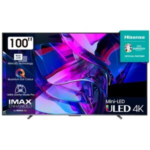 Hisense U7KQ TV Mini-LED ULED 4K Ultra HD 100” 100U7KQ, Smart TV VIDAA U7, QLED Display 144Hz, Wifi, Retroilluminazione Mini-L Image