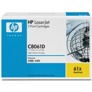 HP 61X 2-pack High Yield Black Original LaserJet Toner Cartridges with Smart Printing Technology cartuccia toner 2 pz O (C8061D) Image