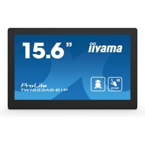 IIYAMA TW1623AS-B1P visualizzatore di messaggi Pannello piatto interattivo 39,6 cm (15.6") Wi-Fi 450 cd/m² Double Full HD Nero Image