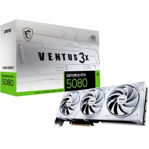 MSI VENTUS GEFORCE RTX 5080 16G 3X OC WHITE scheda video NVIDIA 16 GB GDDR7 (V531-062R) Image