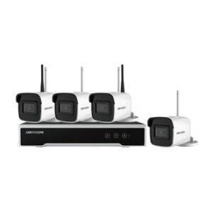 HIKVISION KIT WI-FI COMPOSTO DA N.1 NVR 4 CH + N.4 TELECAMERE BULLET IP 4MP OTTICA FISSA 2.8MM IR 30MT - NK44W0H-1T(WD) Image