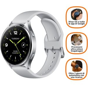 Xiaomi Watch 2 3,63 cm (1.43") AMOLED 46 mm Digitale 466 x 466 Pixel Touch screen Argento Wi-Fi GPS (satellitare) (BHR8034GL) Image